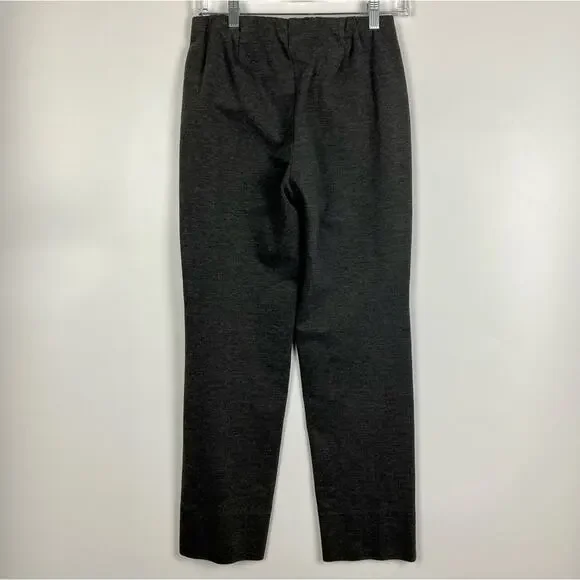J. Jill Charcoal Grey Ponte Knit Classic Slim Straight Leg Trousers Size XS - Picture 7 of 10